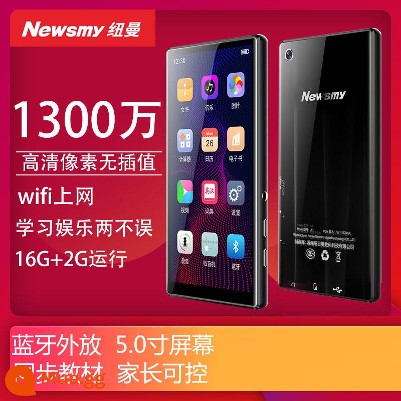 Newman A1 Bluetooth WiFi có thể truy cập internet MP6 Full -screen với phiên bản sinh viên của tiếng Anh đặc biệt MP4 MPEN MP3 Player MP5 Xem tiểu thuyết bên ngoài màn hình cảm ứng Ultra -thin Audio và Trình phát video - Phiên bản nâng cấp Internet WIFI 5.0 inch (bộ nhớ 2G + bộ nhớ 16G + camera 1300W pixel)