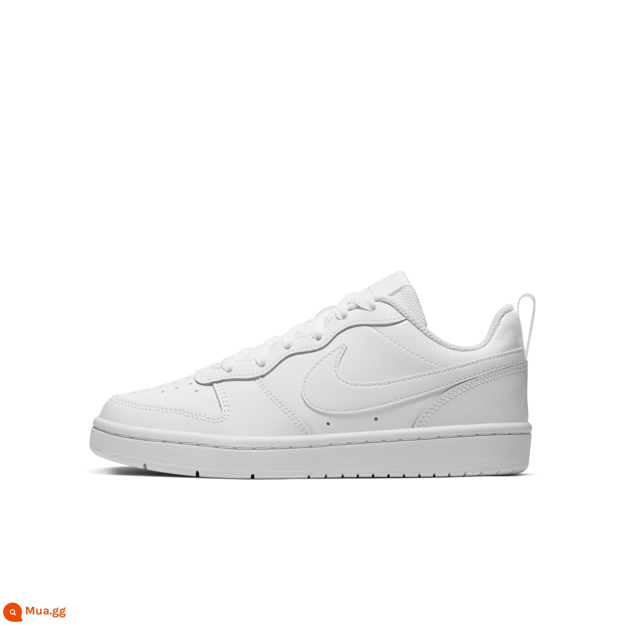 Nike Nike chính thức dành cho trẻ em COURT BOROUGH giày thể thao lớn dành cho trẻ em giày trượt ván đế thấp thoải mái BQ5448 - 100 trắng/trắng/trắng