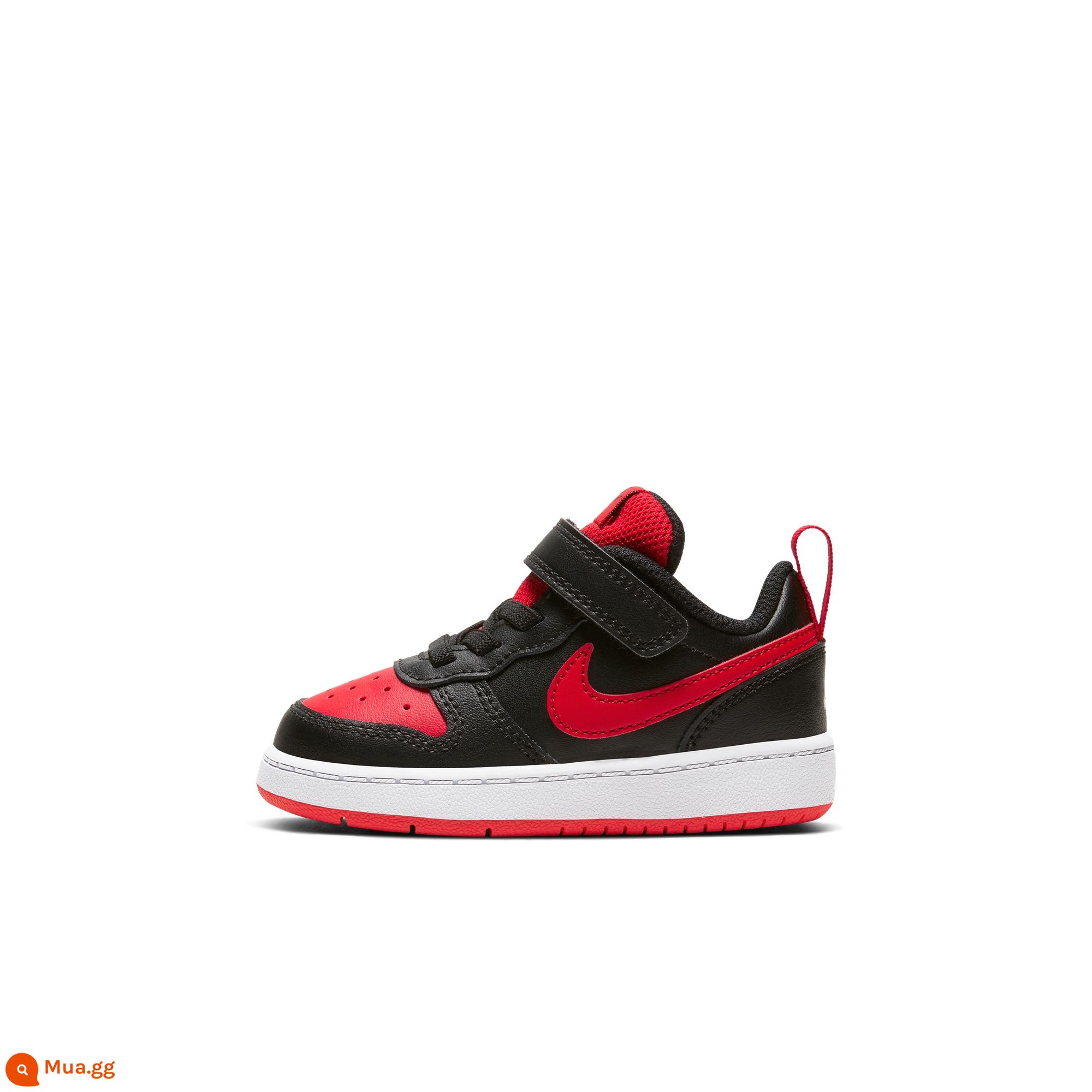 NIKE Nike official COURT BOROUGH LOW 2 giày thể thao trẻ em giày ban giày BQ5453 DQ5981 - BQ5453-007 đen/đỏ đại học/trắng