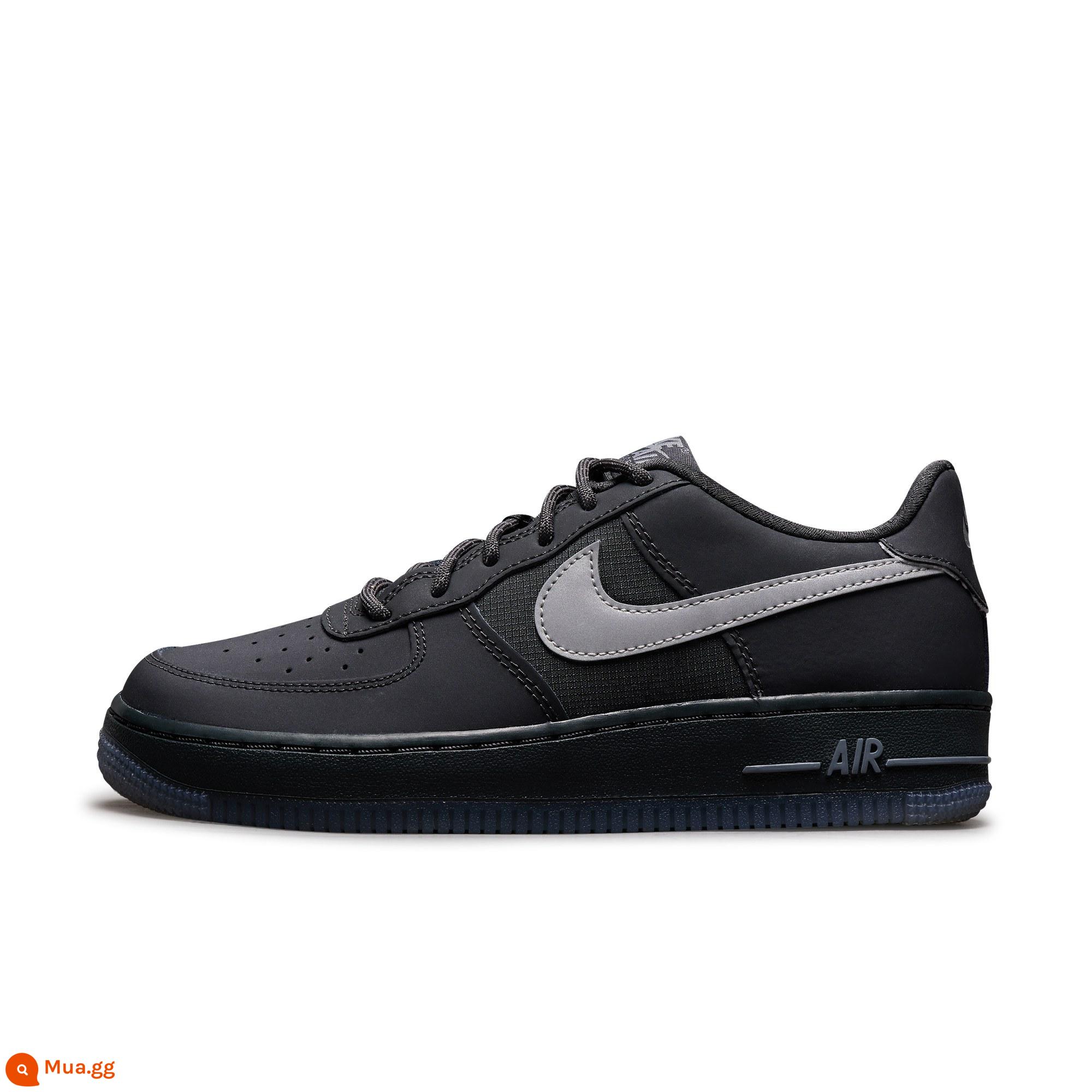 Nike Nike chính thức bé trai AIR FORCE 1 bé trai lớn Giày thể thao Air Force One mới FV3980 - 001 đen than/bạc/xám lạnh