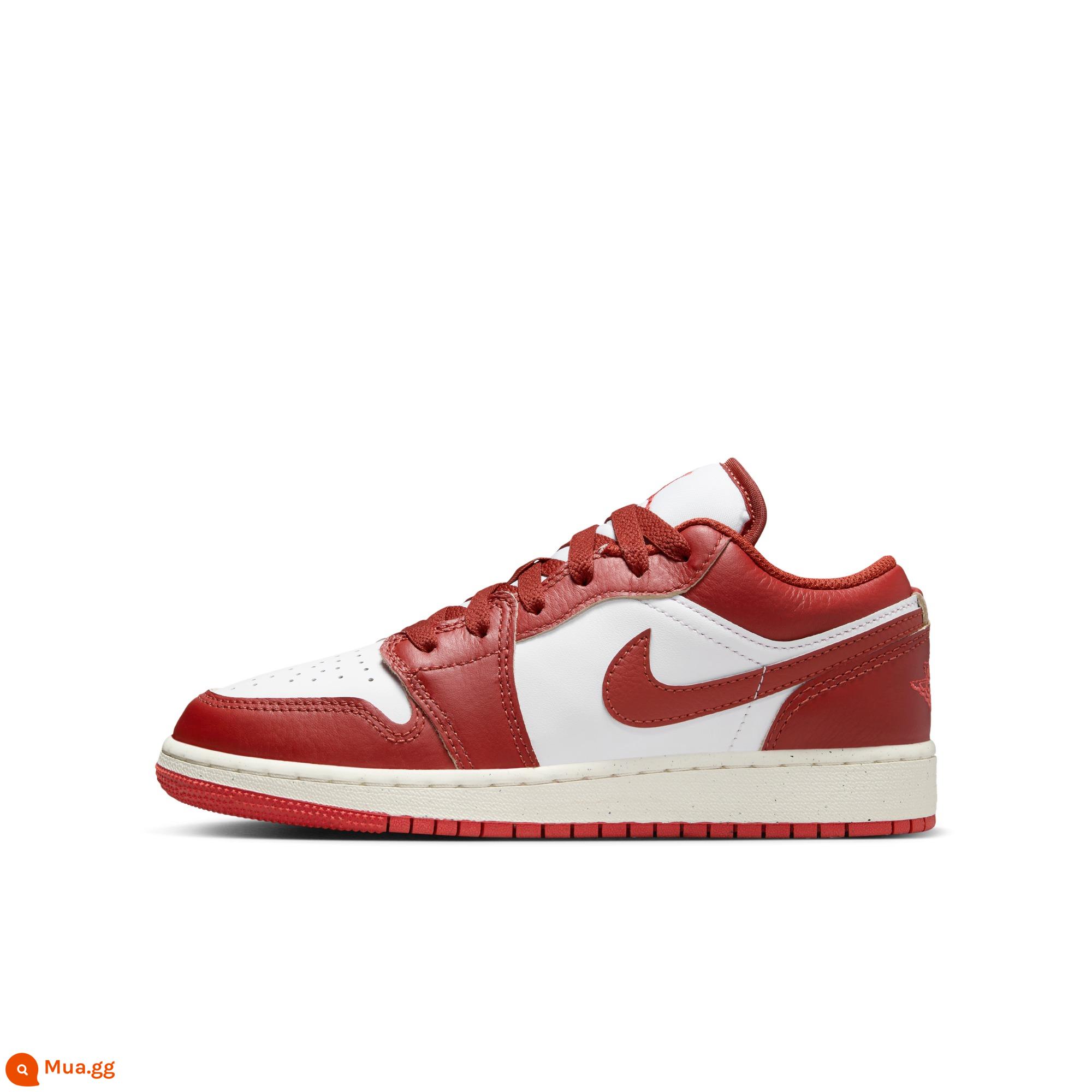 Jordan chính thức Nike Jordan bé trai AJ1 giày thể thao trẻ em cỡ lớn mùa xuân Tết cổ thấp màu đỏ FJ3465 - 160 trắng/đỏ cồn/đỏ tôm hùm/trắng cánh buồm/nâu