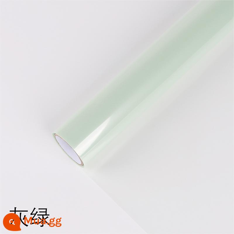 Cellophane trong suốt giấy gói hoa bó nhựa OPP phim hoa bùn giấy giữ nước chống thấm nước hoa shop chất liệu hoa - Giấy bóng kính dày 4.7 lụa màu [xám xanh] 58 cm * 9 mét