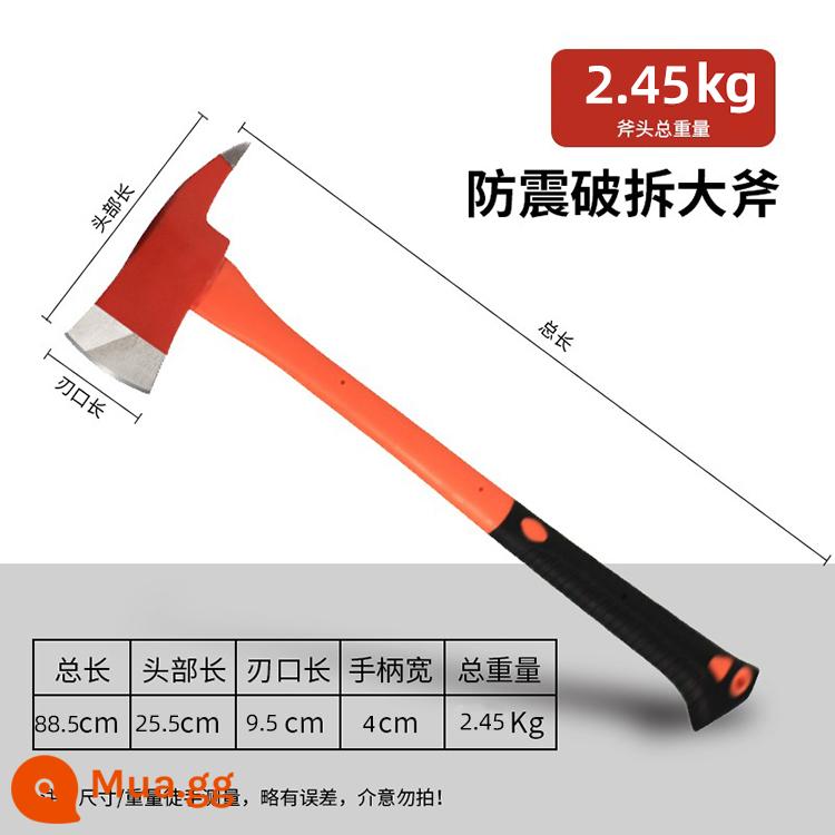 Cứu hỏa Axe American Big Ax Boat sử dụng Taiping Axe Fiber American Big Ax - Phá rìu nhọn lớn có hàng ngay