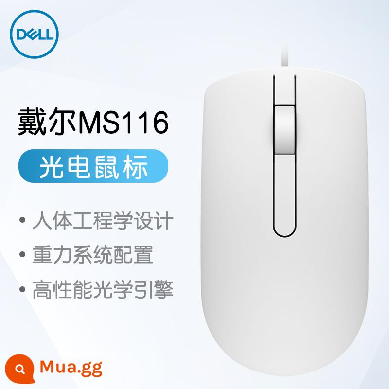 Dell/Chuột Dell có dây USB game văn phòng cf business MS116 nhóm bàn phím chuột chính hãng nam nữ - MS116 màu trắng [theo dõi quang học 1000DPI/cắm và phát qua USB]