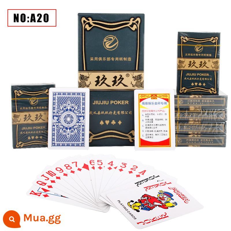 10 bộ đúng giờ 8845 58 thẻ chơi dày Jiujiu Binji Leji Parker thẻ poker người lớn sáng tạo - Jiujiu A20 [10 đôi] phiên bản siêu dày siêu cứng