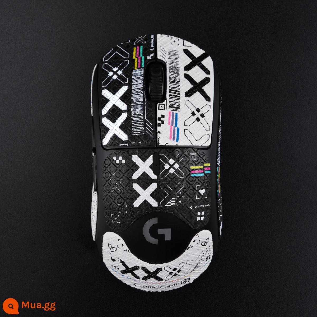 Chuột thấm hút mồ hôi chống trượt miếng dán chống mồ hôi TitanSkins GPW GPW2 độc viper EC2G502 da thằn lằn phiên bản tùy chỉnh - Bộ in đen trắng Lizard + phim dán lưng cùng kiểu