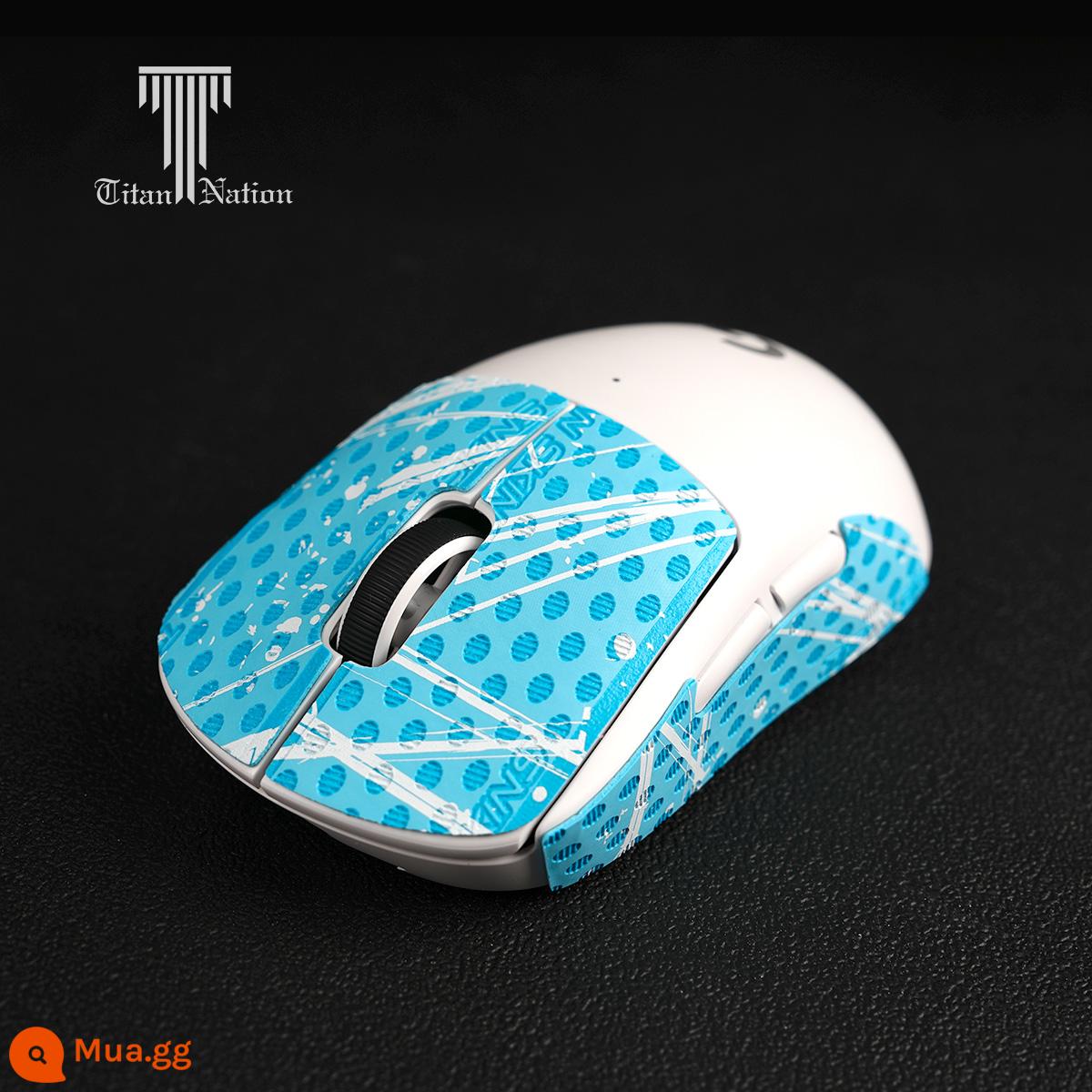 Chuột thấm hút mồ hôi chống trượt miếng dán chống mồ hôi TitanSkins GPW GPW2 độc viper EC2G502 da thằn lằn phiên bản tùy chỉnh - Đường kính dây màu xanh và trắng