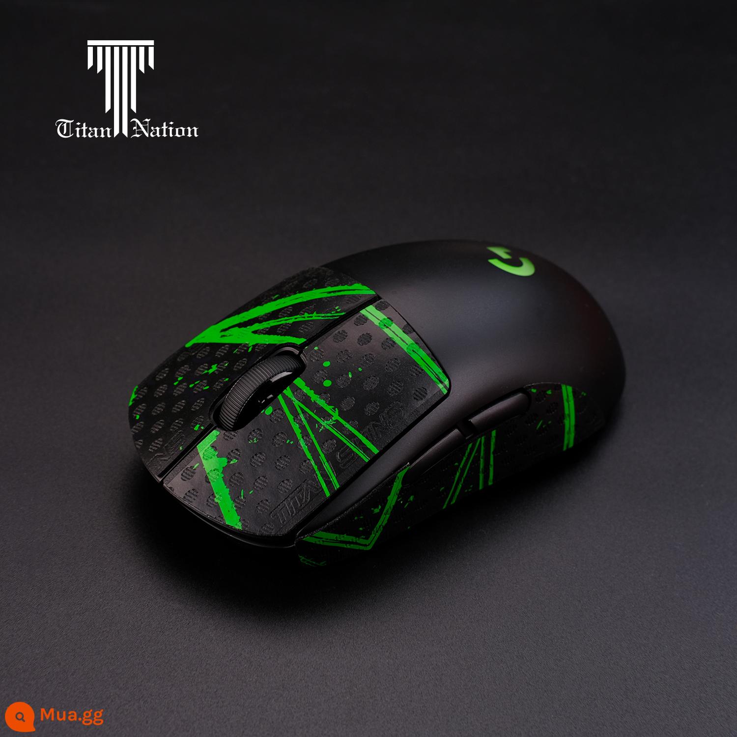 Chuột thấm hút mồ hôi chống trượt miếng dán chống mồ hôi TitanSkins GPW GPW2 độc viper EC2G502 da thằn lằn phiên bản tùy chỉnh - Đường kính dây màu đen và màu xanh lá cây