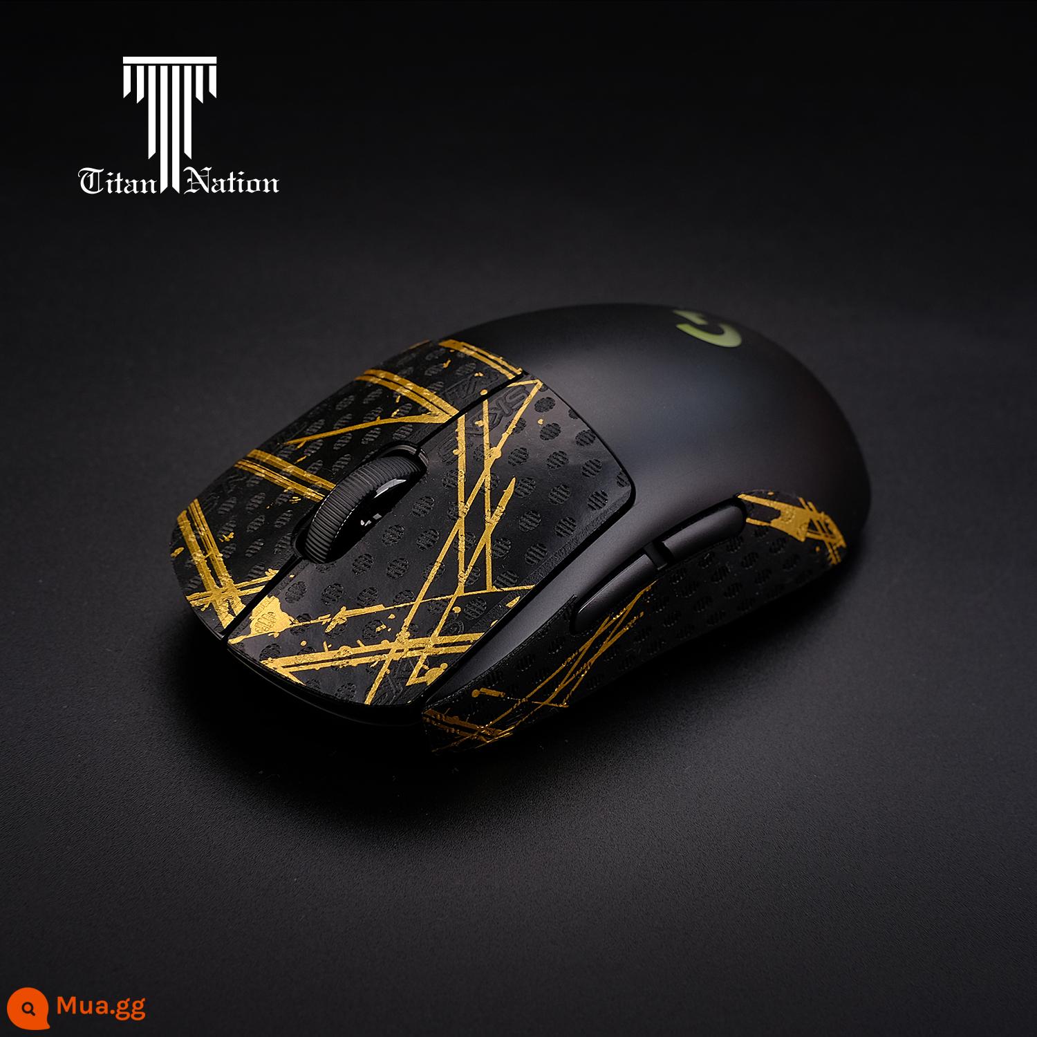 Chuột thấm hút mồ hôi chống trượt miếng dán chống mồ hôi TitanSkins GPW GPW2 độc viper EC2G502 da thằn lằn phiên bản tùy chỉnh - Đường kính dây vàng đen