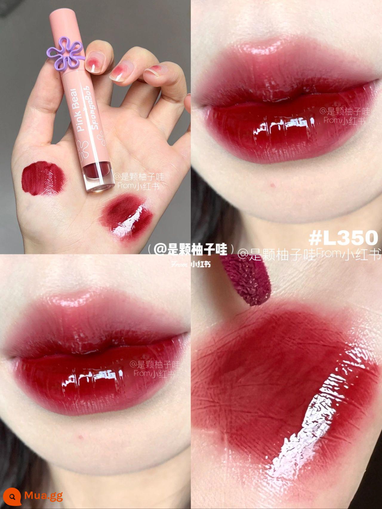 PINKBEAR Pi Ke Xiong G102 Lip Glaze Màu Trà Sữa Gương Pudding Son Môi G416 Pepper Pi Ke Xiong - Các màu khác L350