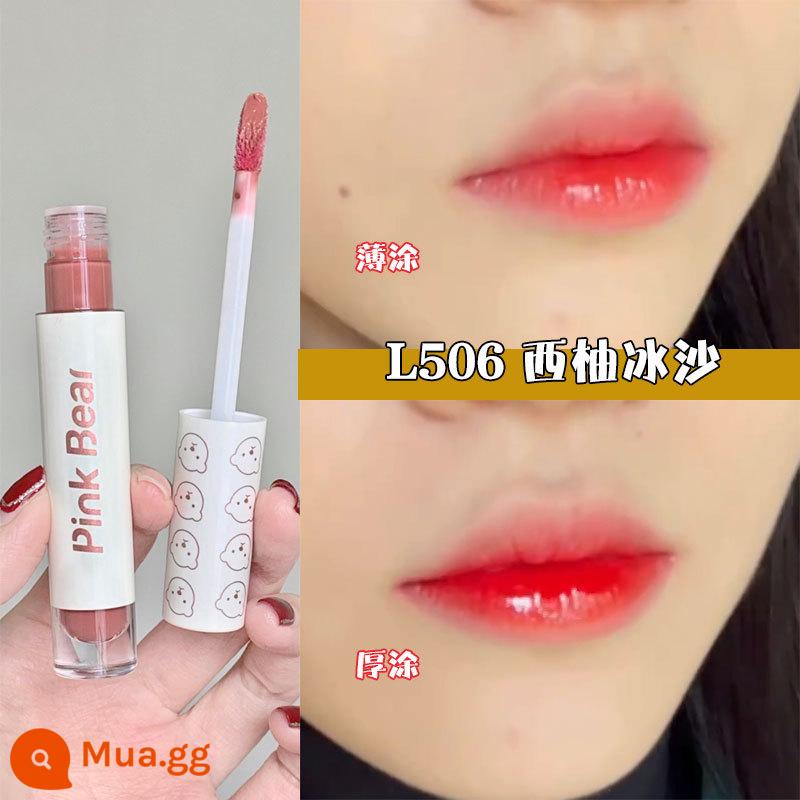 PINKBEAR Pi Ke Xiong G102 Lip Glaze Màu Trà Sữa Gương Pudding Son Môi G416 Pepper Pi Ke Xiong - L506 Sinh Tố Bưởi Cô Gái Sức Sống