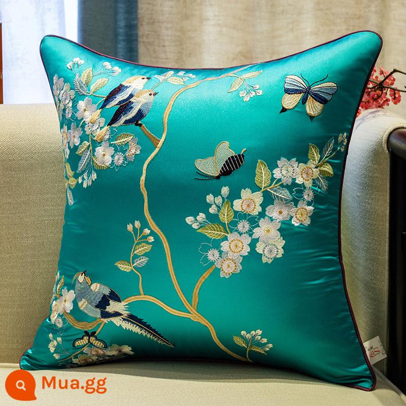 Trung Quốc Mới Phong Cách Gối Gỗ Gụ Sofa Áo Gối Phòng Khách Cổ Điển Đệm Đầu Giường Gối Eo Gối Lõi Đệm Lưng - Cùng bay – Hồ xanh