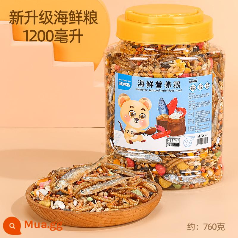 Thức ăn cho hamster gấu vàng dinh dưỡng thức ăn chủ yếu thức ăn sâu bánh mì hải sản các loại hạt cung cấp đầy đủ đồ ăn nhẹ nhỏ 1200ml - 1201ml [35+ Thực phẩm chọn lọc] Ngũ cốc tổng hợp cao cấp