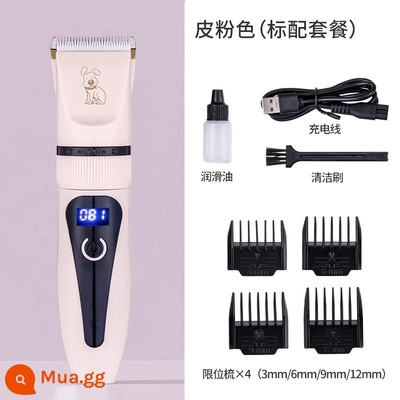 Máy Cạo Lông Chân Cho Thú Cưng Chó Mèo Máy Cạo Râu Đặc Biệt Fader Electric Clipper Electric Câm Cat Claw Móng Chân Hiện Vật - Tông đơ cắt tóc chạy điện màu hồng nâng cấp- [Hiển thị pin, nguồn mạnh]