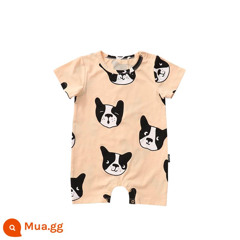 Tinypeople Husky Phong Cách Bắc Âu Cho Bé Cotton Leo Núi Quần Áo Cho Bé Bộ Jumpsuit Ngắn Tay Nam Mùa Hè Ngắn Tay - [Husky tay ngắn và bò ngắn]