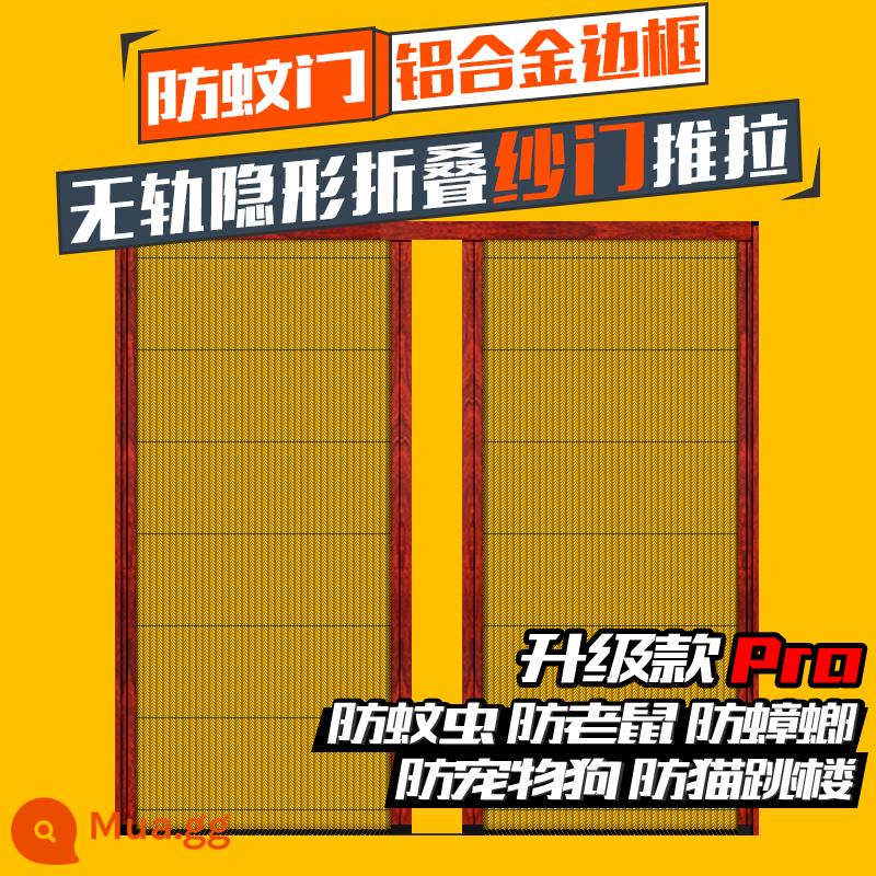 Ban Công Vô Hình Trackless Gấp Màn Cửa Kính Thiên Văn Kéo Đẩy Chống Muỗi Cửa Tự Làm Màn Hình Hợp Kim Nhôm Không Đục Lỗ - Phiên bản nâng cấp vô tận