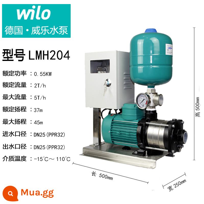 Đức Wilo LMH803 biến tần bơm tăng áp tắm khách sạn khách sạn áp lực không đổi cung cấp nước nóng bơm tuần hoàn ổn định nước nóng - Máy bơm biến tần LMH204 2 tấn 3,8 kg hộ gia đình