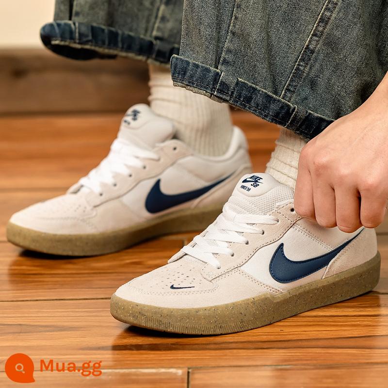 Giày nam NIKE Nike Air Force One chính thức hàng đầu AJ mùa đông 2022 giày thể thao nam mới giày trắng - CZ2959-100/xanh xám