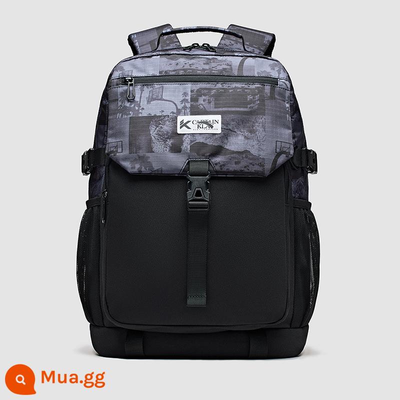 Anta Thompson KT Series Backpack 2022 Trường trung học cơ sở lớn -Túi du lịch thể thao Giảm giá học sinh học - Xám đen 992451156R-1