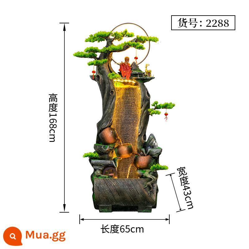 Trang trí non bộ và nước chảy phòng khách hiện đại hiên nhà khách sạn phong cảnh sáng tạo phong cảnh vòng quay may mắn trang trí máy tạo độ ẩm - 2288 dài 65 rộng 43 cao 168