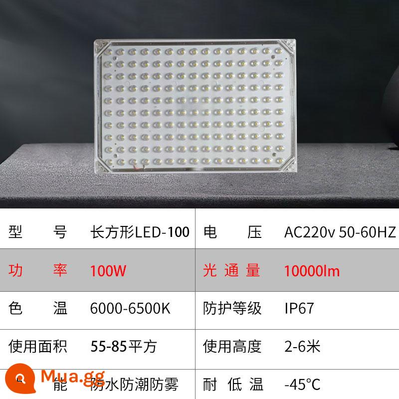 LED bảo quản lạnh đèn đặc biệt chống thấm nước chống ẩm chiếu sáng chống cháy nổ 10w20 watt chiếu sáng phòng trang điểm phòng tắm đèn ba lớp nhiệt độ thấp - Loại thấu kính tích hợp 100w siêu sáng ánh sáng trắng dương