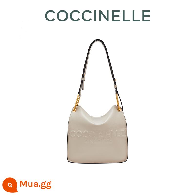 22 Túi xách mùa thu/đông COCCINELLE/VANESSA Small Newsboy Bag - Vỏ màu xám/xám nhạt