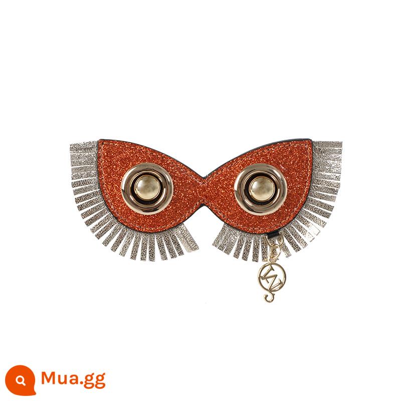 WANACCESSORY Wankou 2021 mới Mặt nạ mini mặt nạ nhỏ thay đổi khuôn mặt mắt cú thiết kế ban đầu - Vàng trong suốt