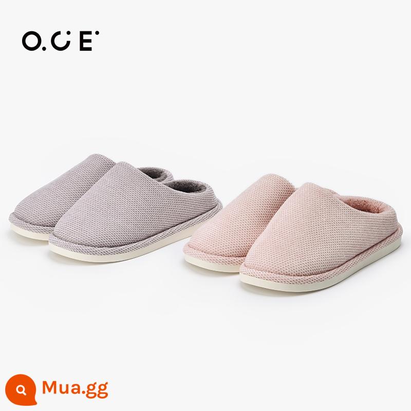 Dép nhung lông OCE chenille cho nữ - 250 (2.5) 39-40 hồng nhạt