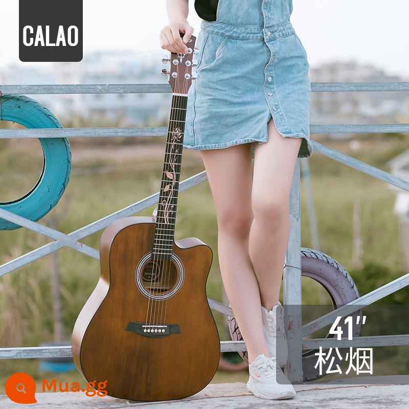 Calleo 41 inch veneer guitar sinh viên nữ nam dân gian acoustic Đàn guitar lưới 40 inch màu đỏ họa tiết cá tính nhạc cụ - [Bảng đơn] Songyan 41 inch + phụ kiện + bộ chỉnh + hướng dẫn