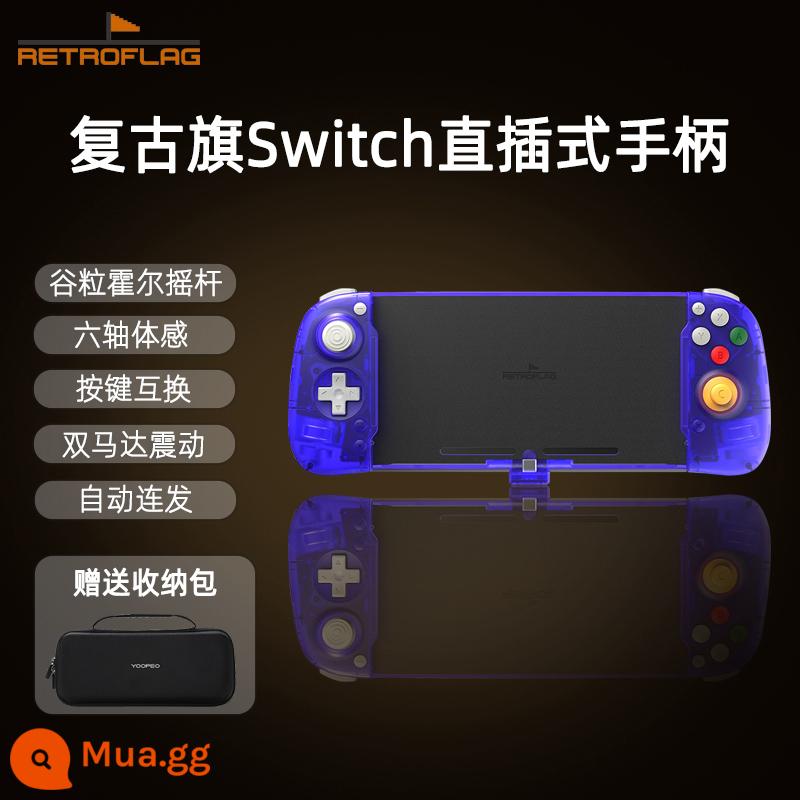 Retroflag cờ retro Công tắc tay cầm trực tuyến ns tay cầm chơi game oled plug and play rung nổ - Tay cầm công tắc màu tím mờ + túi cứng đựng đồ đặc biệt