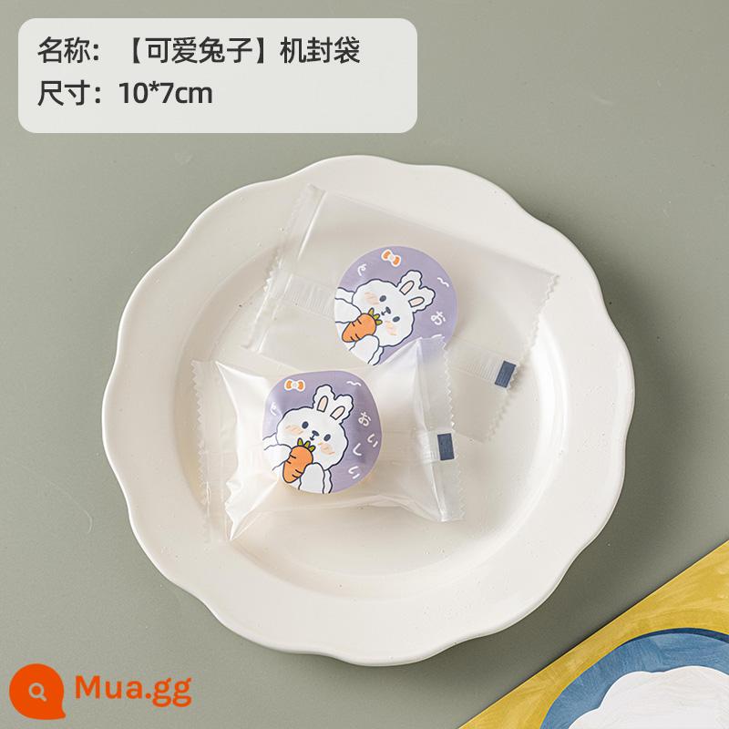 Snowflake sắc nét bao bì túi bánh quy bánh quy bánh quy cá nhân nhỏ bao bì túi sữa táo tàu kẹo dẻo máy niêm phong túi giấy - [Thỏ Dễ Thương] Máy Kín Túi