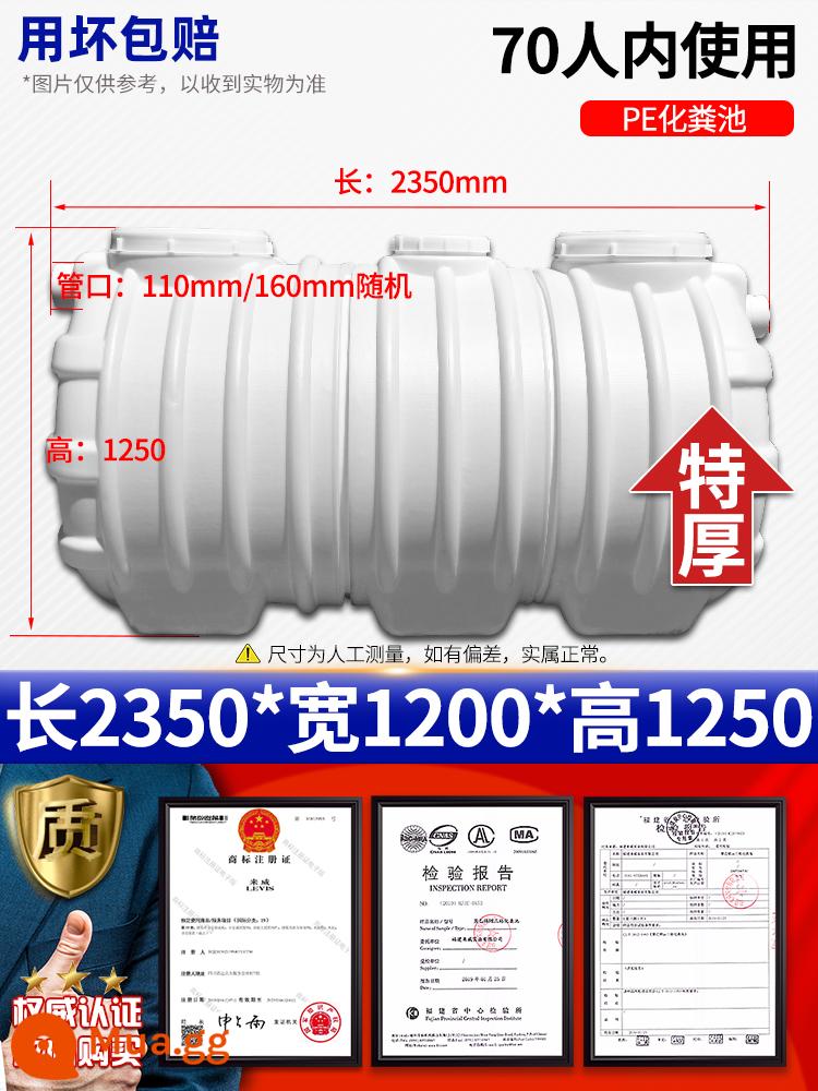 Laiwei nhà vệ sinh sợi thủy tinh dày ba lưới thành phẩm bể phốt gân bò pe hộ gia đình nông thôn mới thùng nhựa - Có sẵn cho tối đa 70 người [Các mẫu dày mới được nâng cấp của Laiwei], nhận phiếu giảm giá và đặt hàng tiết kiệm chi phí hơn