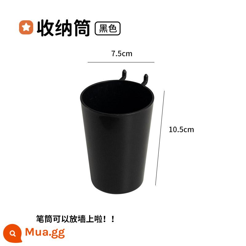 Phần Cứng Cô Gái Giá Sách Có Giá Để Đồ Để Bàn Bảo Quản Bàn Lỗ Tròn Treo Bảng Đục Lỗ Không Bảng Phụ Kiện Móc - Cốc đựng đồ tròn (đen)