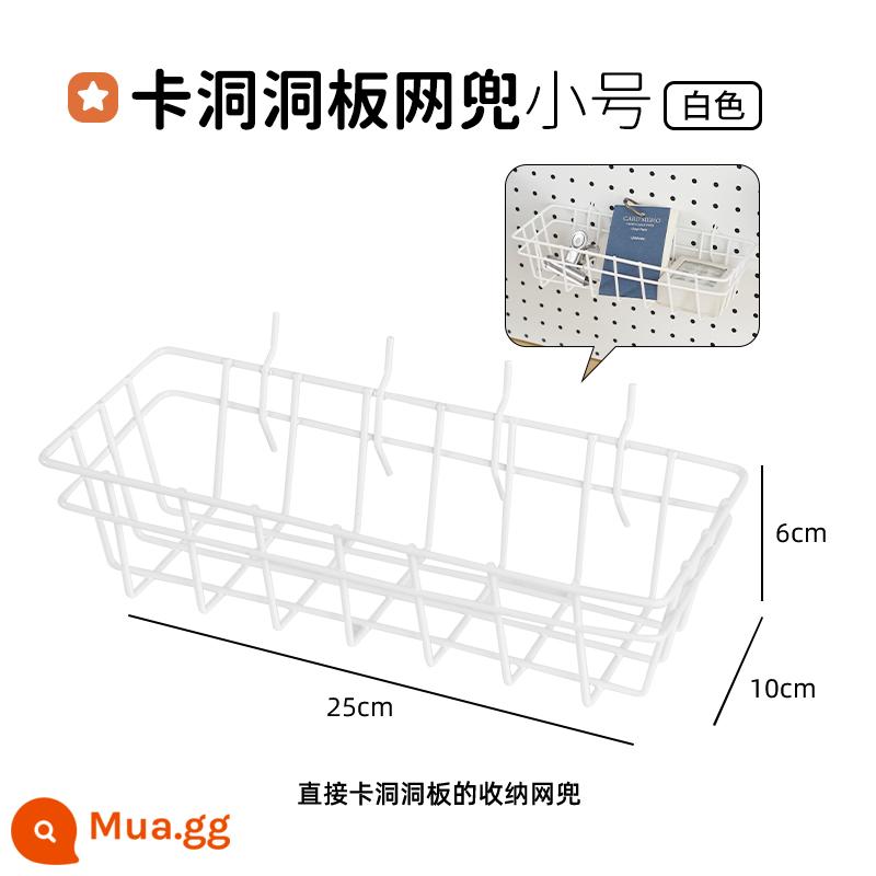 Phần Cứng Cô Gái Giá Sách Có Giá Để Đồ Để Bàn Bảo Quản Bàn Lỗ Tròn Treo Bảng Đục Lỗ Không Bảng Phụ Kiện Móc - Túi lưới đựng thẻ có lỗ đựng thẻ size nhỏ (màu trắng)