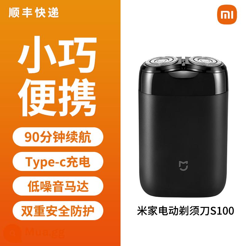 Dao cạo râu điện Xiaomi Mijia S100 hai đầu dành cho nam giới, dao cạo toàn thân có thể giặt được, có thể sạc lại, dao cạo râu di động - Máy cạo râu điện Mijia S100+ SF Express