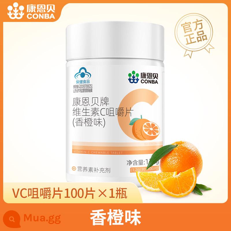 Viên nhai Conba Vitamin C VC100 viên bổ sung vitamin C cho người lớn chính hãng nhóm B VBVE dành cho nam và nữ - VC cam 100 viên