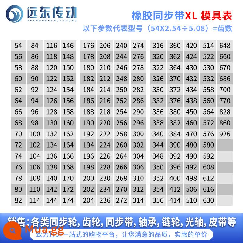 Đai định giờ HTDS3M5M8MXLXH cao su hai mặt bánh răng truyền động vành đai thép polyurethane mở dây - XL