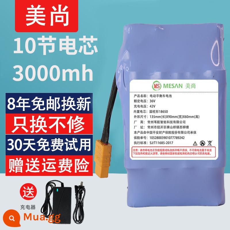 Điện Xe Cân Bằng Pin 36V Đặc Biệt Đa Năng Arlang Song Song Xe Lithium Bộ Pin 42V Lingola Zola 5 - Pin Meishang Power có thời lượng pin 490 phút [gia hạn 10 năm] + bộ sạc