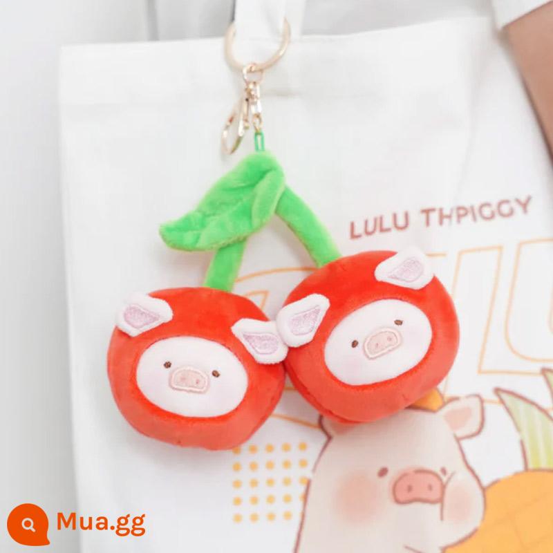 Đóng Hộp Lợn LuLu Giờ Hạnh Phúc Giáng Sinh Xung Quanh Tay Gối Sang Trọng Ba Lô Búp Bê Tai Dạ Quang Xếp Hình - Mặt dây chuyền sang trọng anh đào