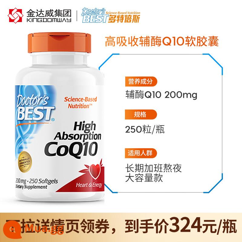 Jindawei Doctor's Best Coenzyme Q10 Chăm sóc sức khỏe cơ tim nhập khẩu từ Mỹ 100/200mg - [Sản phẩm bán chạy | Chăm sóc gia đình] 200mg*250 viên