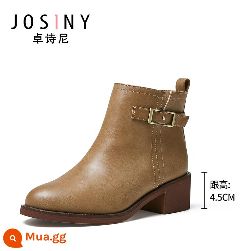 Zhuo Shi Winter New Women's Boots Boots Short Short Plus Velvet Round Head Fashion and Derisure Versatile - 11691048625 Lớp lót nhung dày dặn