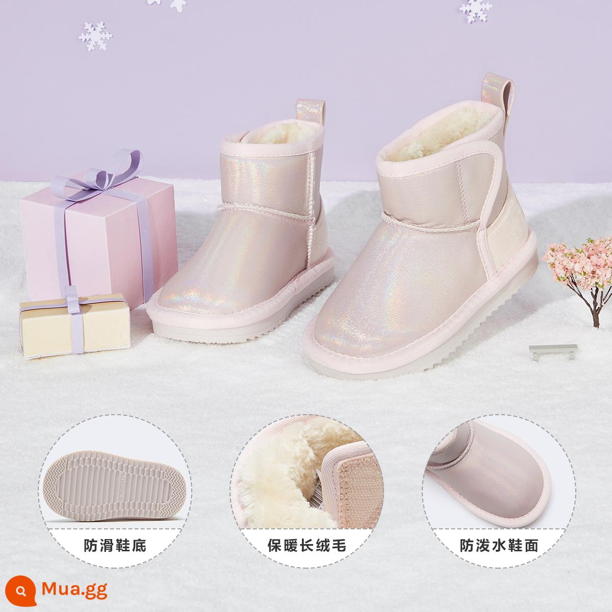 Barlabara Boys and Girls in the Snow Boots in the Snow Boots, Children Boot - Hồng 60001