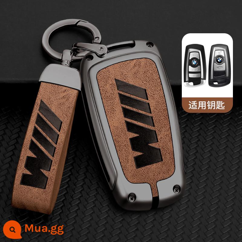 Thích hợp cho 2023 BMW new 3 series 325 key cover 5 series 530/525li blade X3X2X1X5 xe túi khóa vỏ - BMW model-gun màu nâu (khóa dây đeo tay đặc biệt)