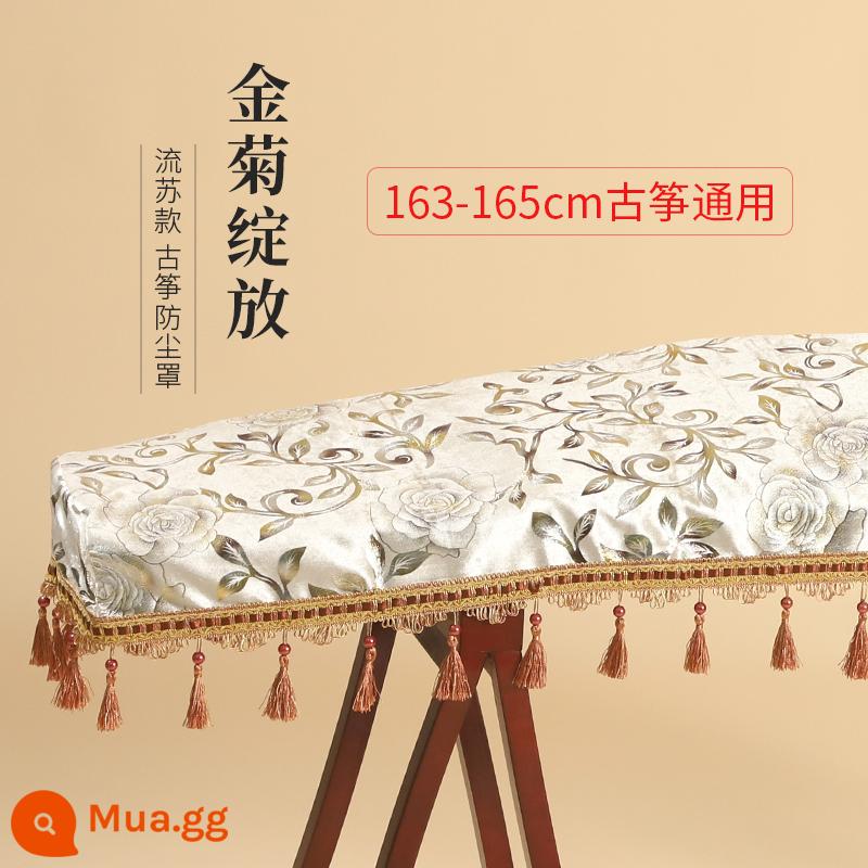 Che bụi guzheng phong cách Trung Quốc bìa guzheng vải bìa đặc biệt guzheng bộ bìa đơn giản trẻ em bìa vải bìa - [Hoa cúc vàng] Kiểu tua rua dày