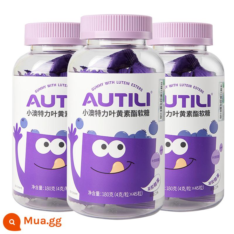 Xiaoao Teli Lutein Gummies Vitamin Blueberry dành cho trẻ em Chất dinh dưỡng Lutein Ester Gummies được cấp bằng sáng chế - Kẹo dẻo Lutein ester 3 chai