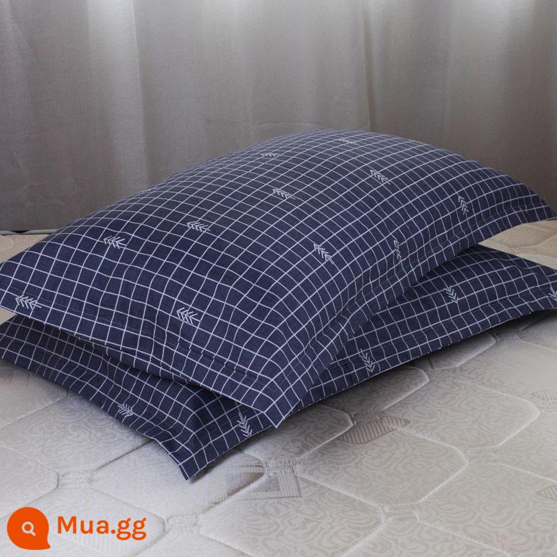 Một cặp vỏ gối cotton nguyên chất 100% cotton dày người lớn kích thước lớn 50X80 trẻ em vỏ gối nhỏ 48X74 - Cặp vỏ gối Giáng sinh màu đen