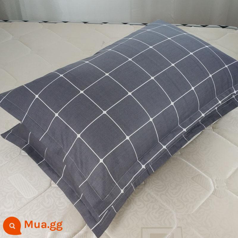 Một cặp vỏ gối cotton nguyên chất 100% cotton dày người lớn kích thước lớn 50X80 trẻ em vỏ gối nhỏ 48X74 - Cặp vỏ gối sang trọng