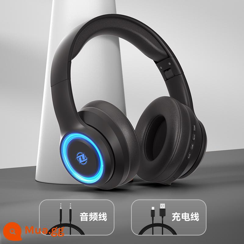 Tai nghe bluetooth đội đầu - Màu đen trang nhã [chất lượng âm thanh HIFI vòm ba chiều★Bluetooth 5.2 không có cảm giác trễ★vị ​​trí nghe]