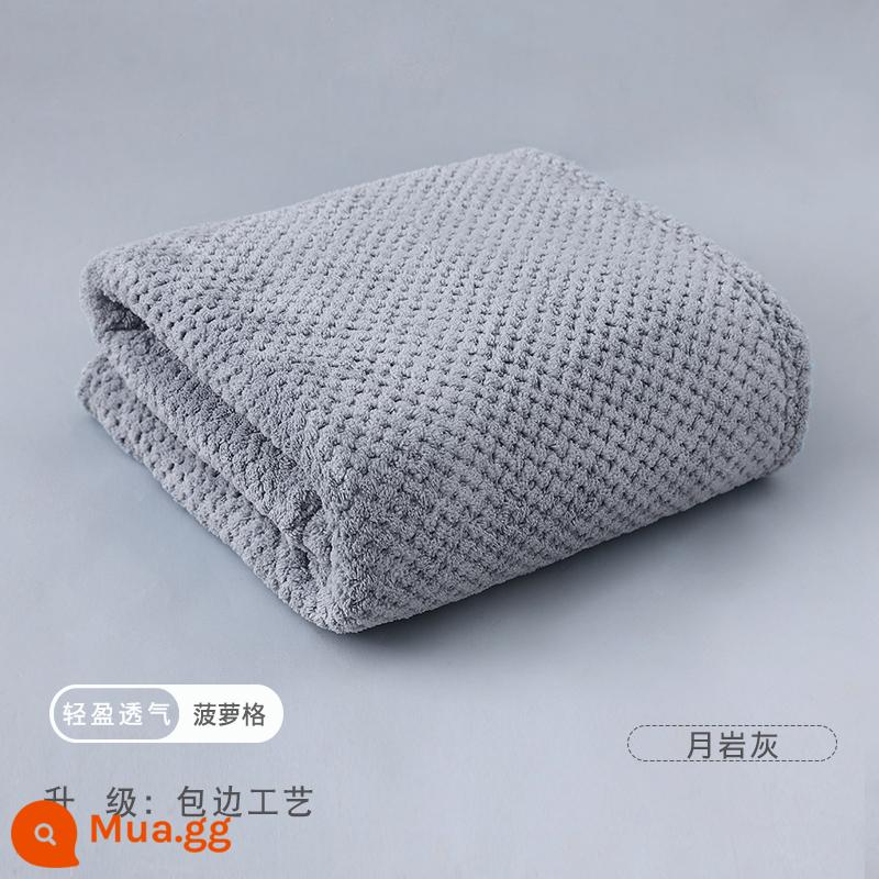 Khăn tắm nam nữ mới 2022 hơn cotton nguyên chất hút nước nhanh khô khăn tắm cặp đôi khăn người lớn - Lưới dứa_[Xám đá mặt trăng] Hút nước mạnh/không bong tróc