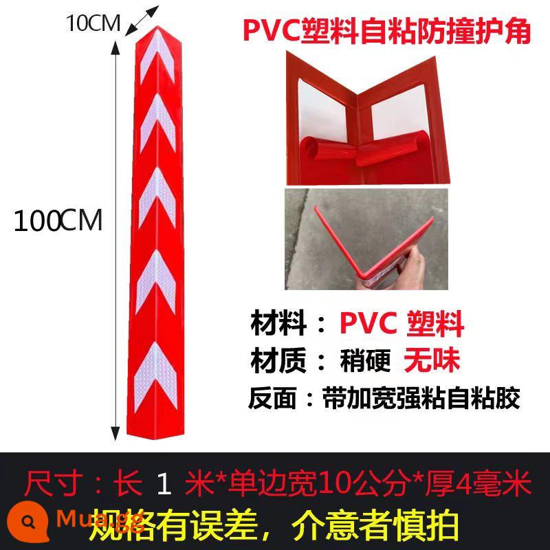 Miếng dán phản quang bằng bọt PVC để bảo vệ bãi đậu xe của nhà để xe mà không cần đục trụ bọc Dải chống va chạm EVA gói mềm bảo vệ góc - PVC1 mét góc vuông màu đỏ và trắng